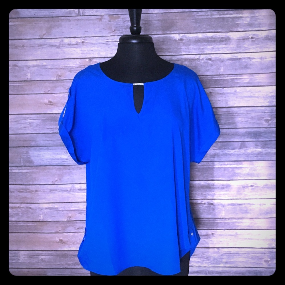 Loose and Flowing Calvin Klein Vibrant Blue Top XL